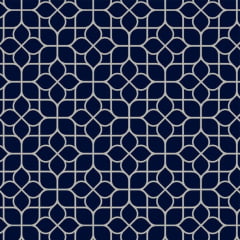Tricoline Azulejo Azul Marinho 