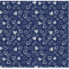 Tricoline Coração Apaixonado Marinho Tricoline Coração Apaixonado Marinho