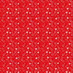 Tricoline Coração Apaixonado Vermelho Tricoline Coração Apaixonado Vermelho