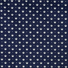 Tricoline Mini Coroas Fundo Azul