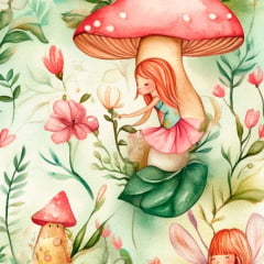 Tricoline Digital Fadas na Floresta 