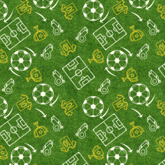  Tricoline Estampada Campo de Futebol