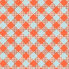 Tricoline Mista Xadrez Diagonal Laranja Tricoline Mista Xadrez Diagonal Laranja