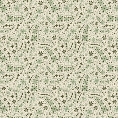 Tricoline Paisley Tons de Verde Tricoline Paisley Tons de Verde