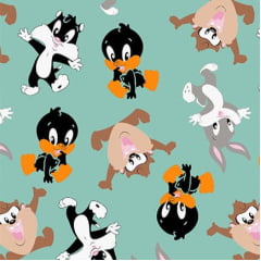 Tricoline Baby Looney Tones Verde Tricoline Baby Looney Tones Verde