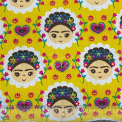Tricoline Frida Kahlo Amarela TRICO8486