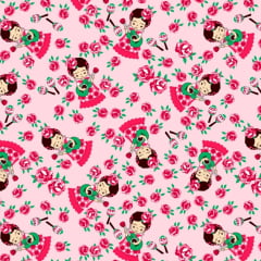 Tricoline Fridinha Fundo Rosa 