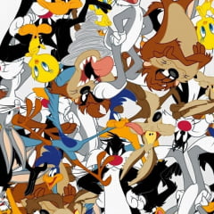 Tricoline Turma Looney Tunes em Ação