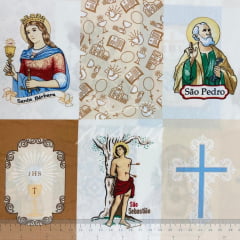 Tricoline Religião Imagens de Santos 62cm