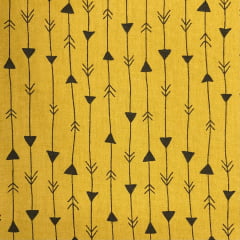 Tricoline Flechas Fundo Amarelo