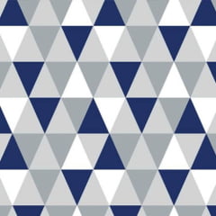 Tricoline Geométria Azul Tricoline Geométria Azul