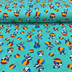 Tricoline Infantil Festa das Cores e Pandas