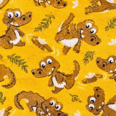 Tricoline Jacaré Fundo Amarelo Tricoline Jacaré Fundo Amarelo