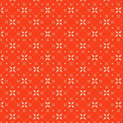 Tricoline Ornamento Geométrico Vermelho