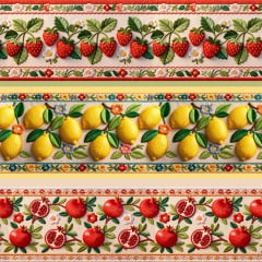 Tricoline Barrada Frutas Tricoline Barrada Frutas