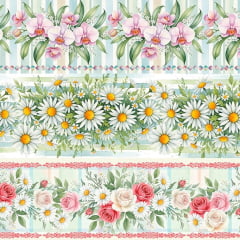 Tricoline Barrado Flores Vivas 