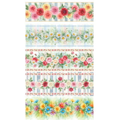 Tricoline Barrado Flores Vivas 