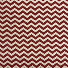 Tricoline Chevron Vermelho Escuro