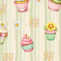 Tricoline Digital Cupcakes Lindos 