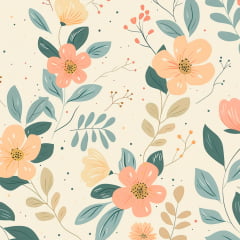 Tricoline Digital Flores Delicadas Tricoline Digital Flores Delicadas