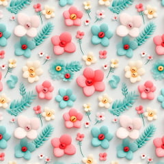 Tricoline Digital Flores Doces Tricoline Digital Flores Doces