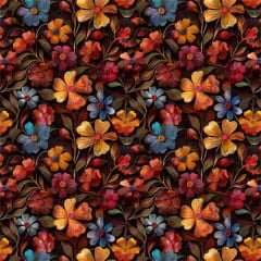 Tricoline Digital Flores Quentes Tricoline Digital Flores Quentes