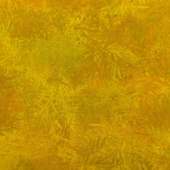 Tricoline Digital Folhas no Amarelo