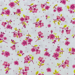 Tricoline Flor Pequena Pink