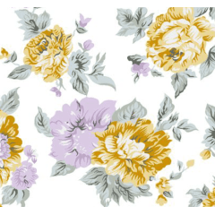 Tricoline Floral Bonito Amarelo