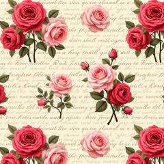 Tricoline Floral Cartas de Rosas