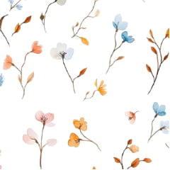 Tricoline Floral Minimalista Lindo