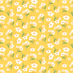 Tricoline Floral Primavera Amarela