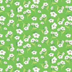 Tricoline Floral Primavera Verde 