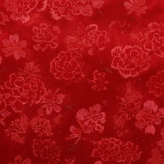 Tricoline Floral Vermelho Tricoline Floral Vermelho