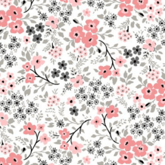Tricoline Flores Rosa Pintura Tricoline Flores Rosa Pintura