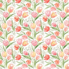 Tricoline Flores Rosas