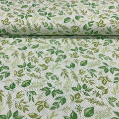 Tricoline Folhas Verde 
