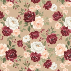 Tricoline Rosas Elegance