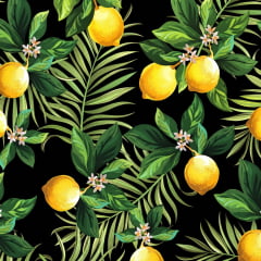 Tricoline Digital Limão Siciliano Fundo Preto Tricoline Digital Limão Siciliano Fundo Preto