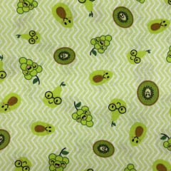 Tricoline Frutinhas Verdes Tricoline Frutinhas Verdes
