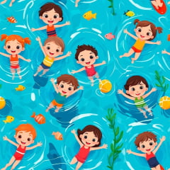 Tricoline Digital Turminha na Piscina