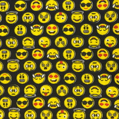 Tricoline Emoji Carinhas
