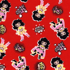 Tricoline Pop Girl Vermelha Tricoline Pop Girl Vermelha