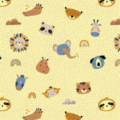 Tricoline Safari Fofo Amarelo