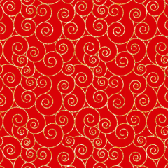 Tricoline Arabesco Luxo Natalino Vermelho 