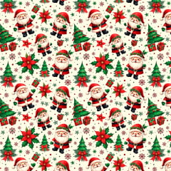 Tricoline Digital Papai Noel e Presentes