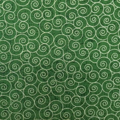 Tricoline Espiral Prata no Verde