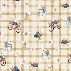 Tricoline Coelhinhos no Xadrez