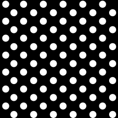 Tricoline Poa Grande Preto com Branco