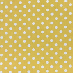 Tricoline Poa Médio Amarelo com Branco